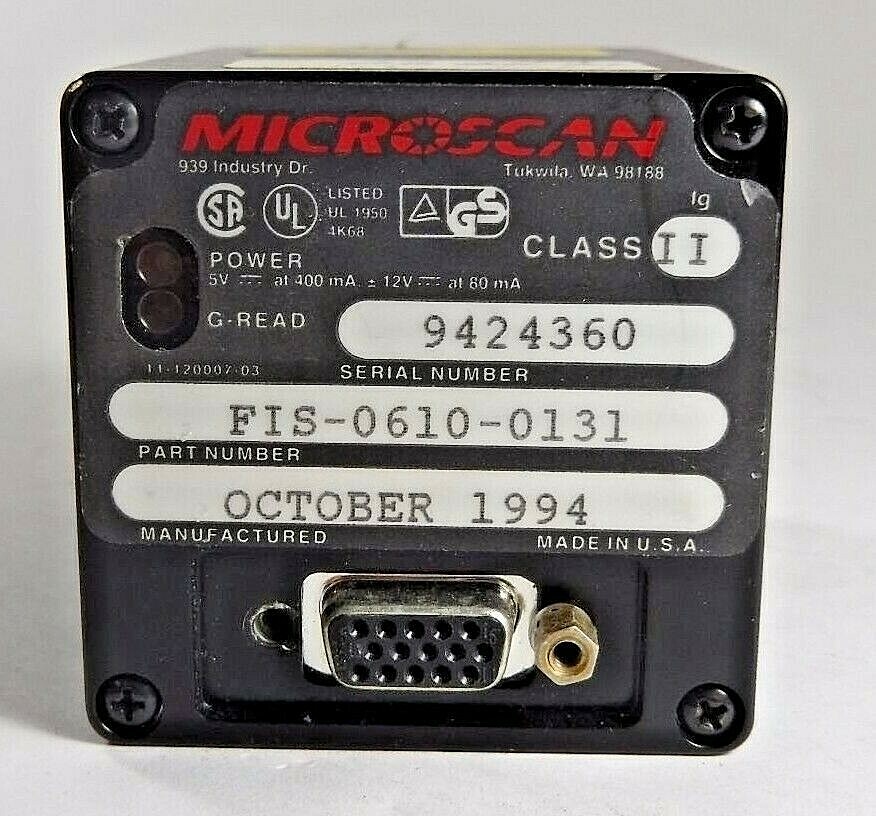 Microscan MS-610, FIS-0610-0131 Class II Laser Barcode Scanner Module