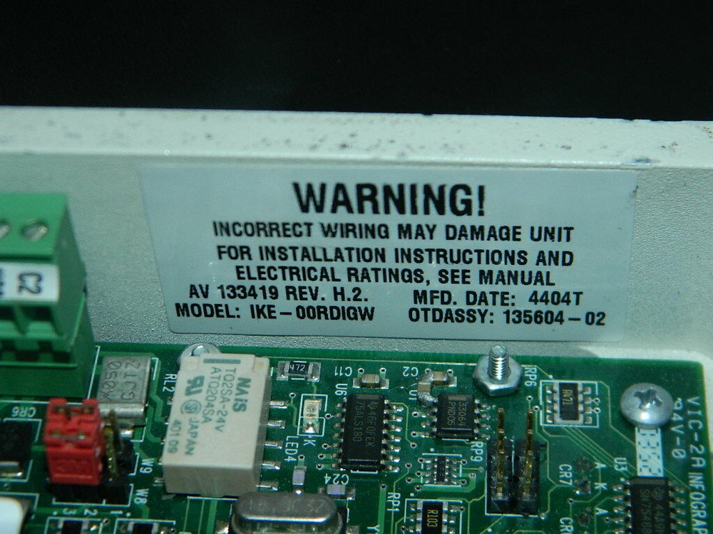 GE INTERLOGIX IKE-00RDIGW KEYPAD LCD DISPLAY UNIT/ CONTROLLER