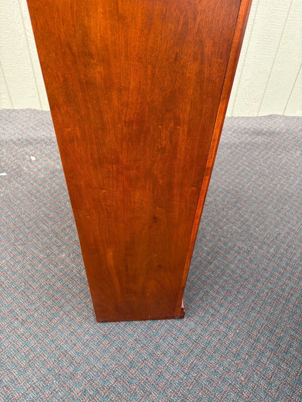 67505 Traditional Cherry Wood Bookcase with Beaded Trim Detail