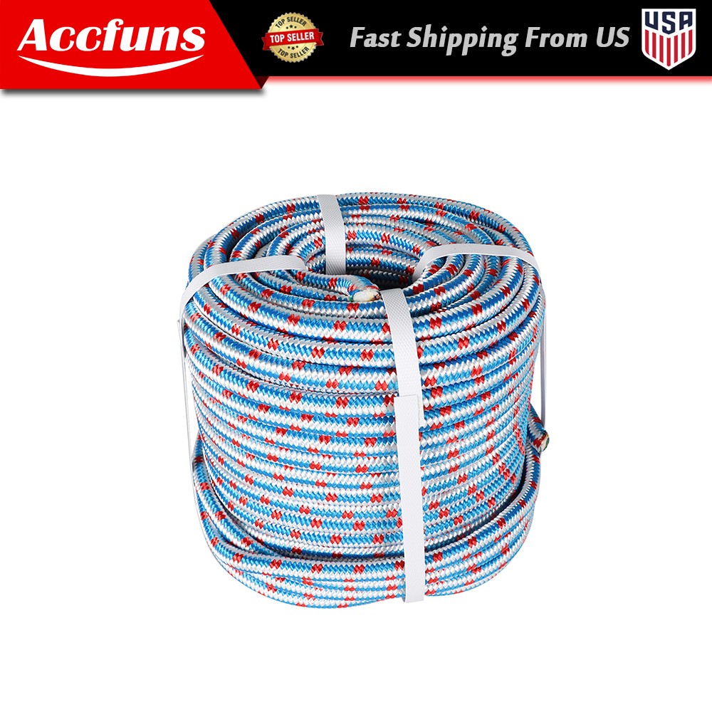 Double Braid Polyester 16 Strand 1/2"×150' Nylon Arborist Tree Rope