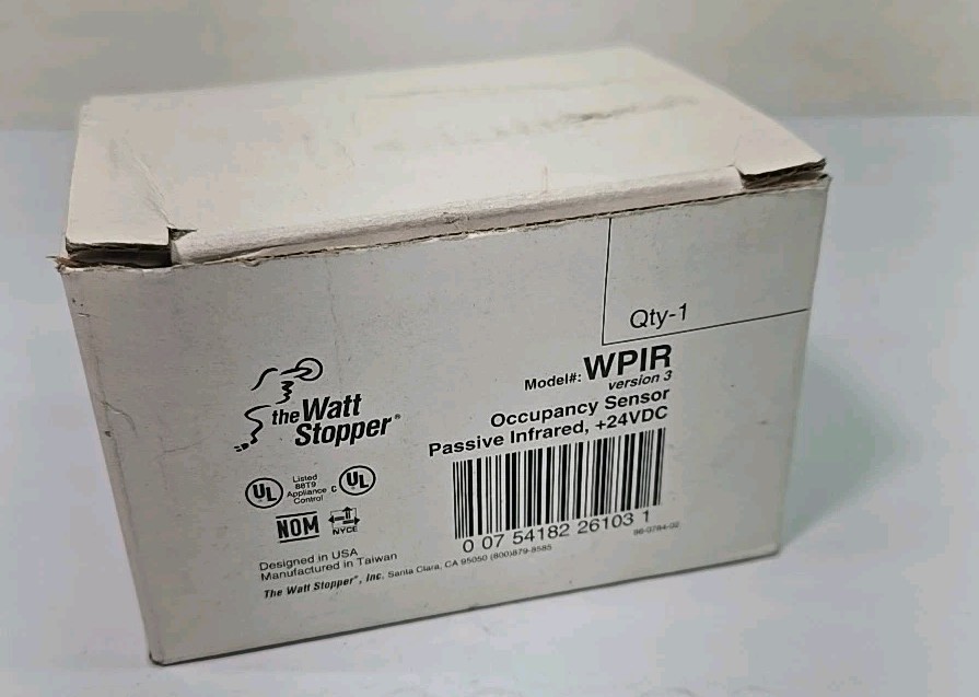 Wattstopper WPIR Occupancy Sensor Wireless Passive Infrared Detector +24VDC