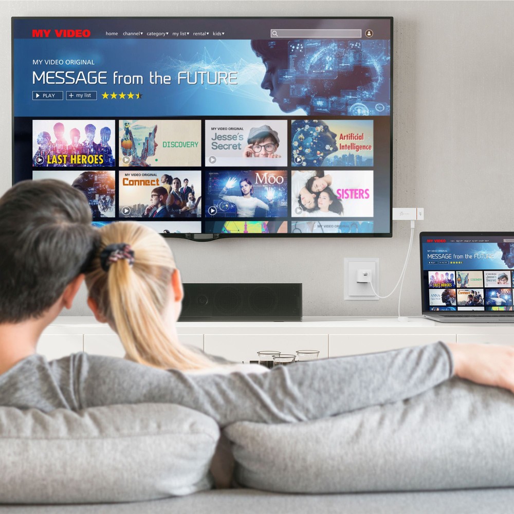 j5create - ScreenCast 4K Wireless Display Adapter - White