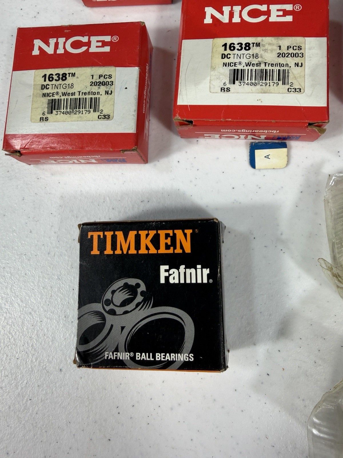Vintage Lot ~20 NICE Ball Bearings 1635 1638 SKF Timken Fafnir NOS Boxes West
