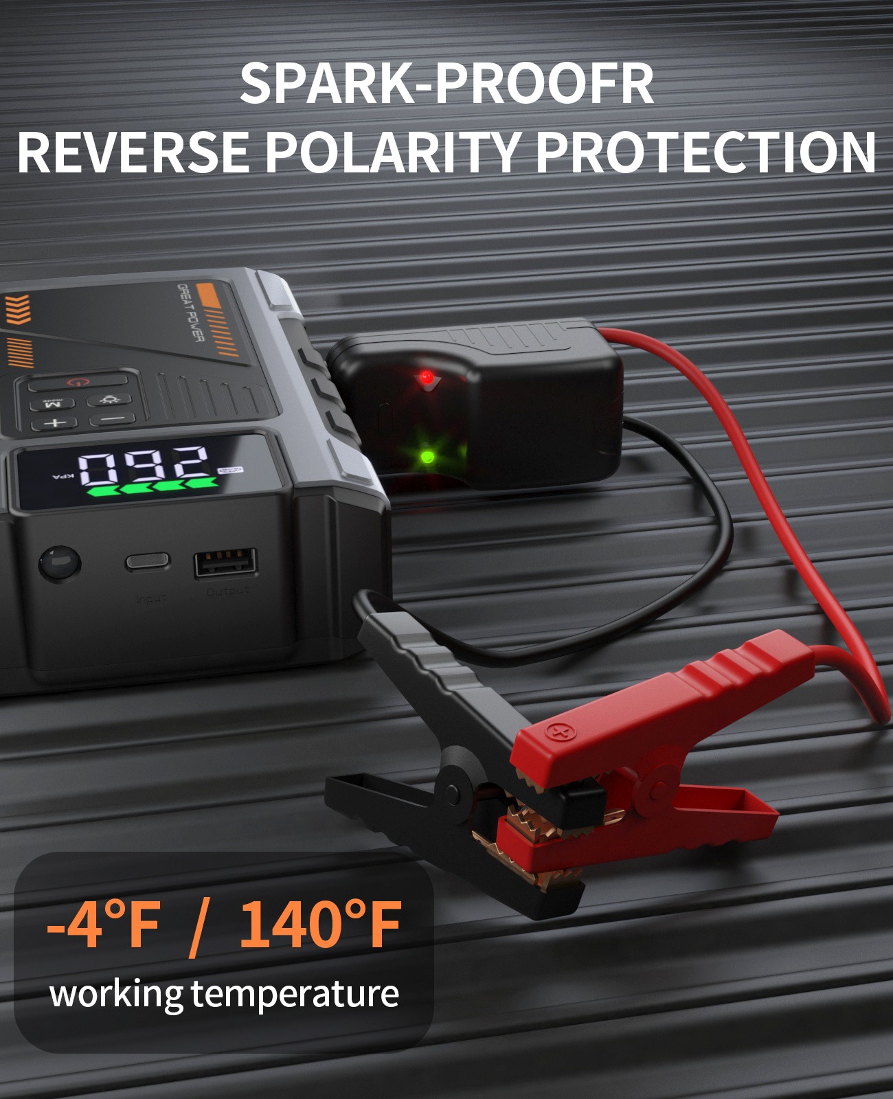 Geeneu Car Jump Starter with Air compressor 6000A ortable 12V Car BatteryBooster