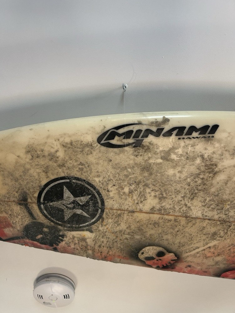 2000s Surfboard w/ Emo Skull Print