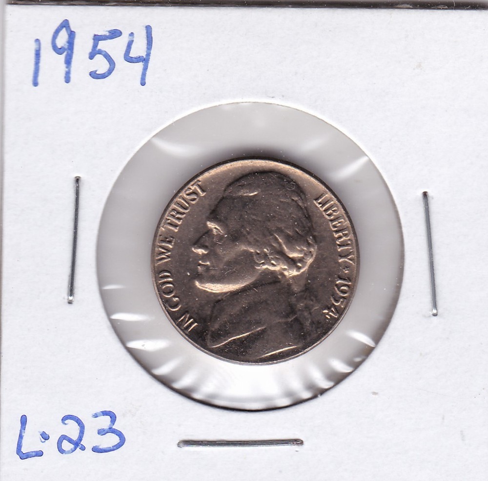 1954 Jefferson Nickel L23