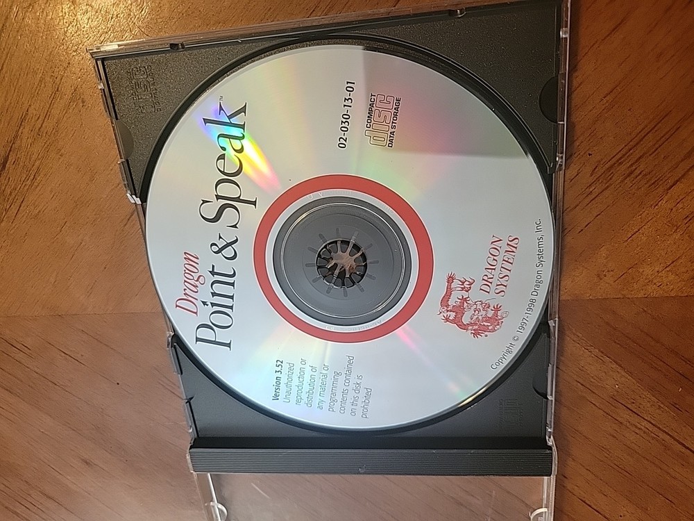 Dragon Point & Speak Version 3.01 Install CD Rom PC & Generic Case