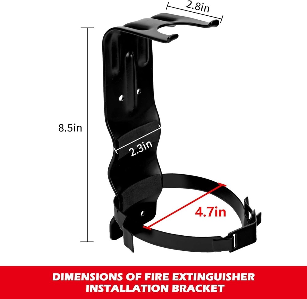 2 Pack Fire Extinguisher Brackets- Fire Extinguisher Wall Mount Bracket- 2.5 LB