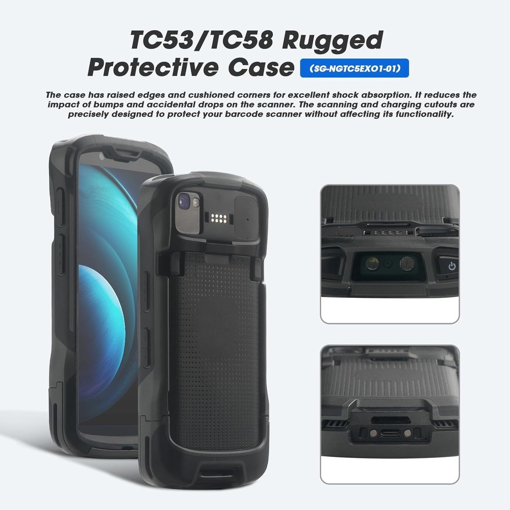 Trigger Handle With Protective Case for Zebra TC53 TC58 TRG-NGTC5-ELEC-01