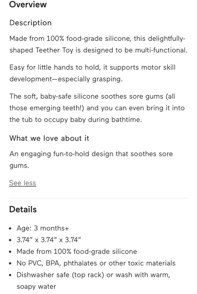 AEIOU ATOM SILICONE TEETHER TOY PETAL