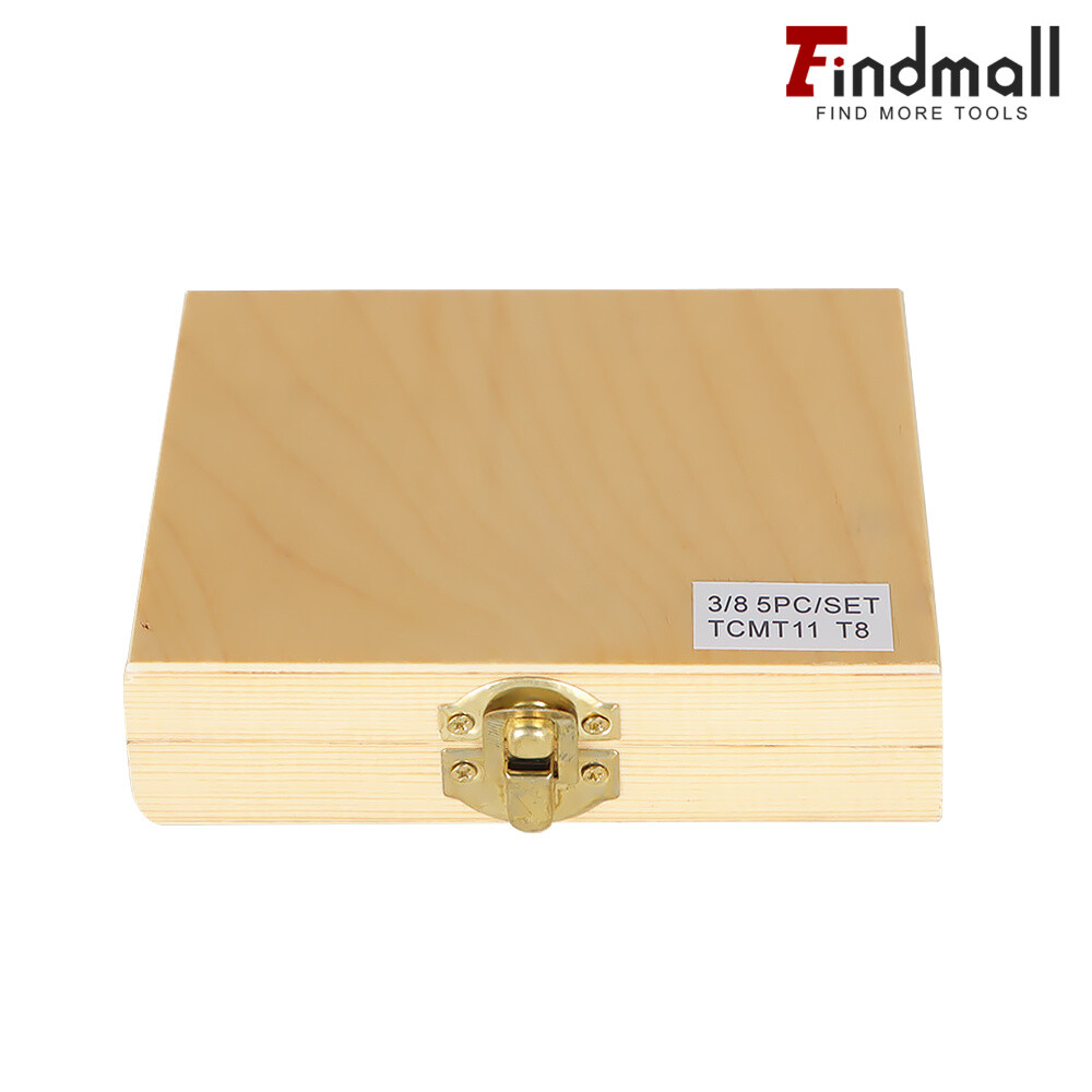 5Pcs 3/8" Carbide Indexable Turning Tool Lathe Tool Bit With Carbide Inserts