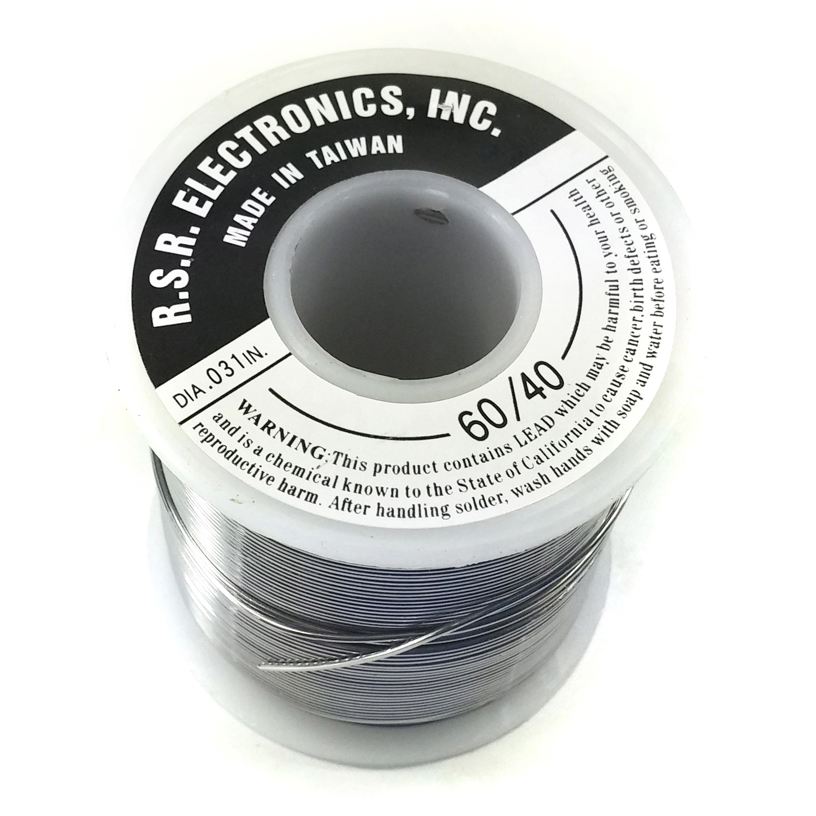 1 Pound Rosin Core Solder Spool - 60/40 - Thickness .031"
