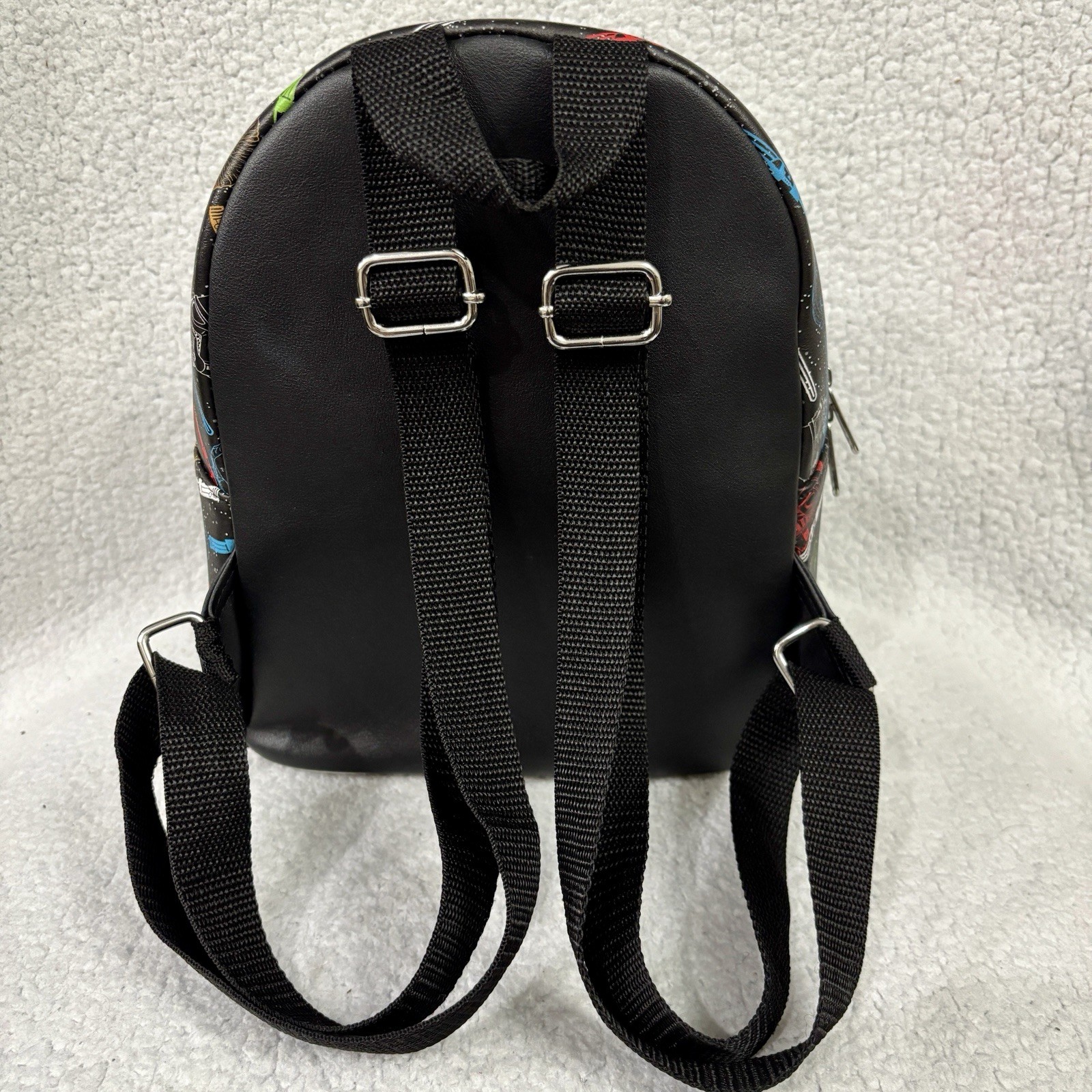 Star Wars Funko Mini Backpack Lightsaber & Character Print 10” Black Multicolor