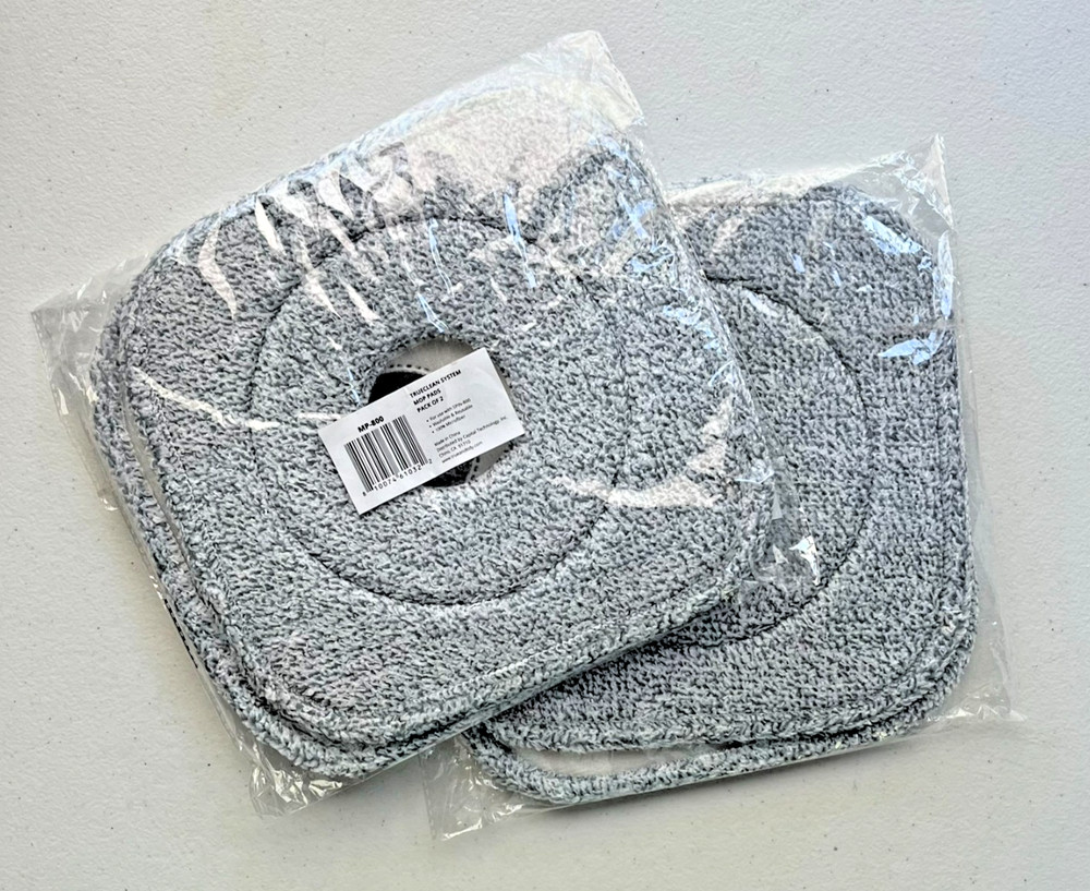 Square Mop Pads Replacement Compatible with SPIN-800 TrueClean, 4 Count