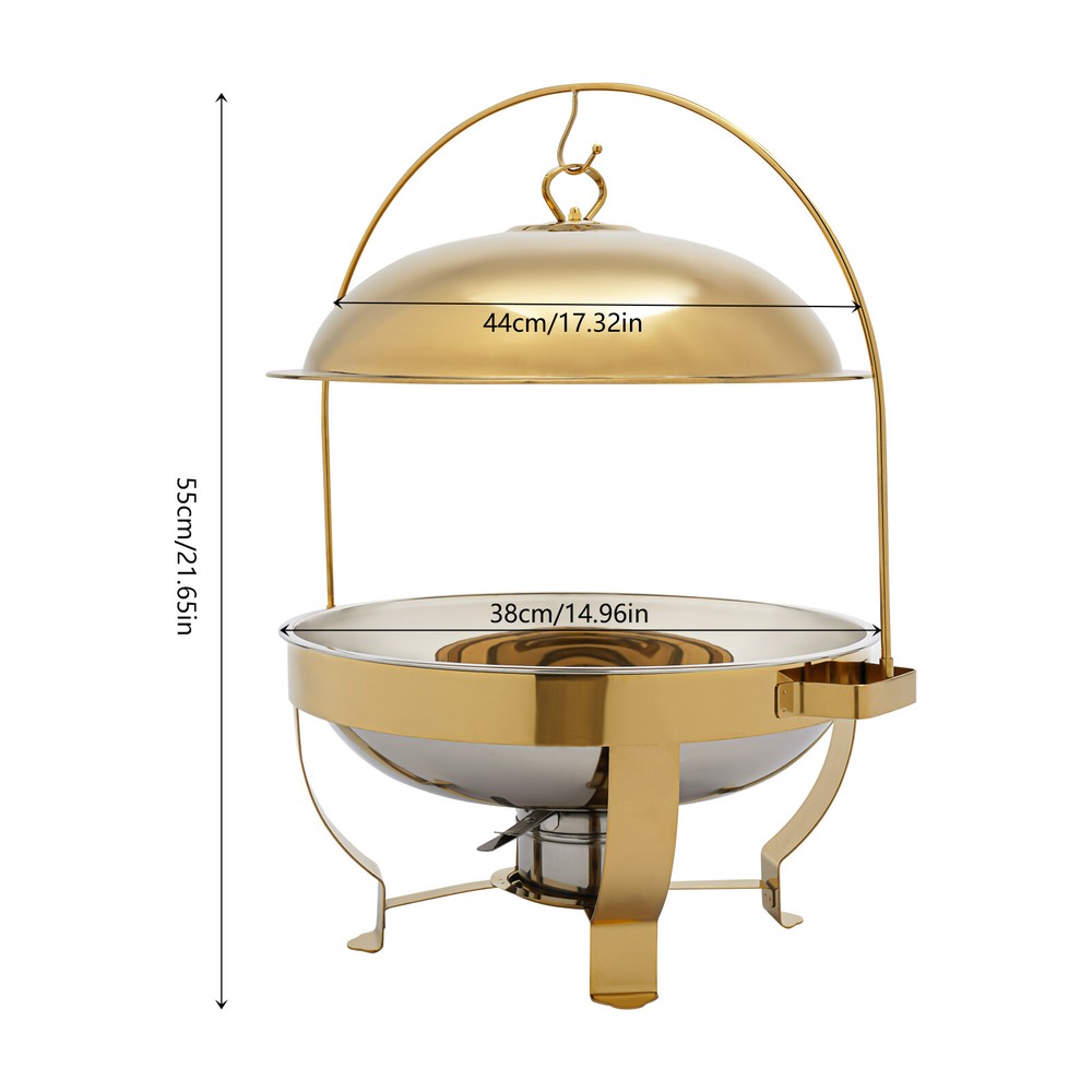 Gold Chafing Dish Buffet Set, Buffet Servers, Round Buffet Sets