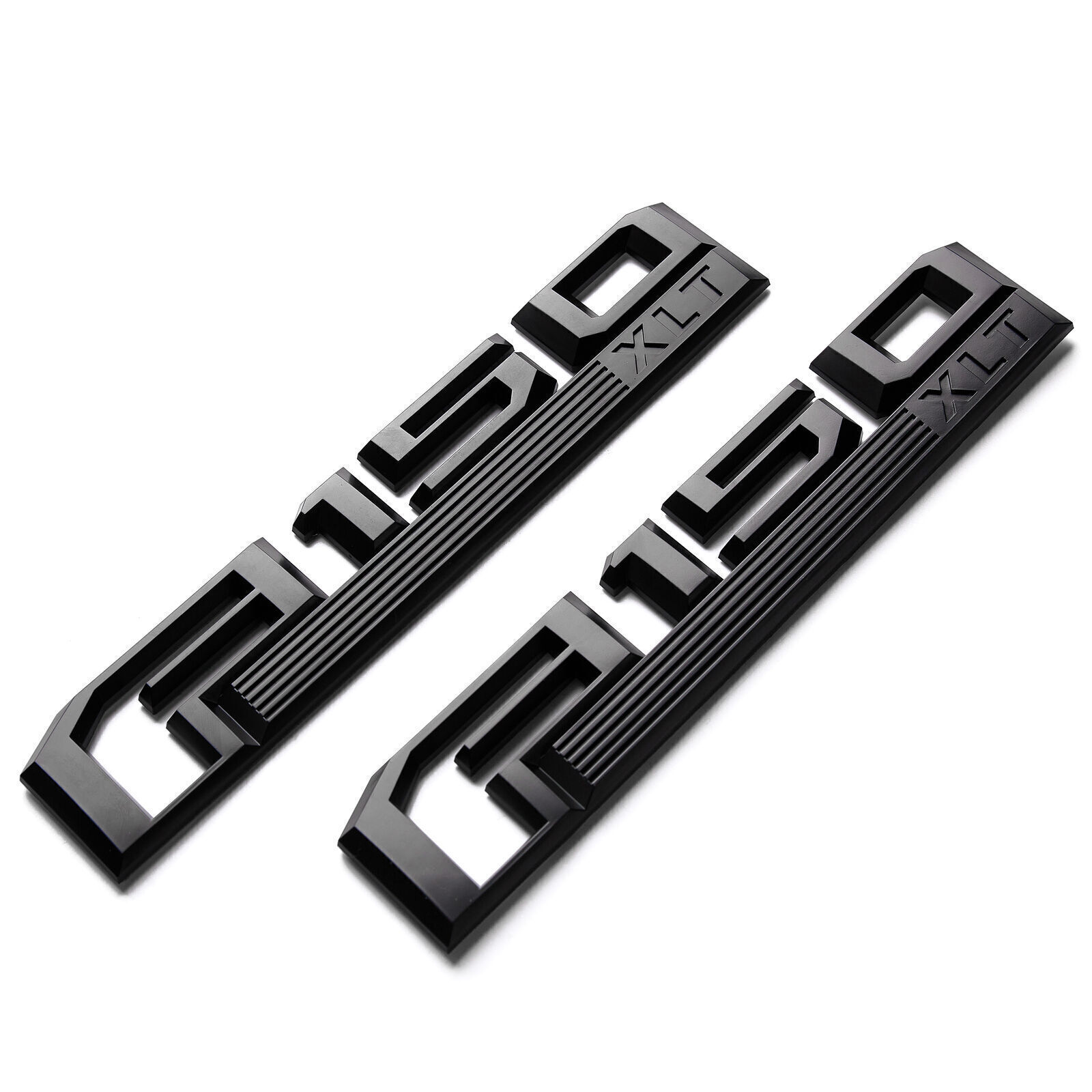 2PCS Fender Side Emblem Fit For F150 XLT Emblem Matte Black 15-20 Truck Badge US