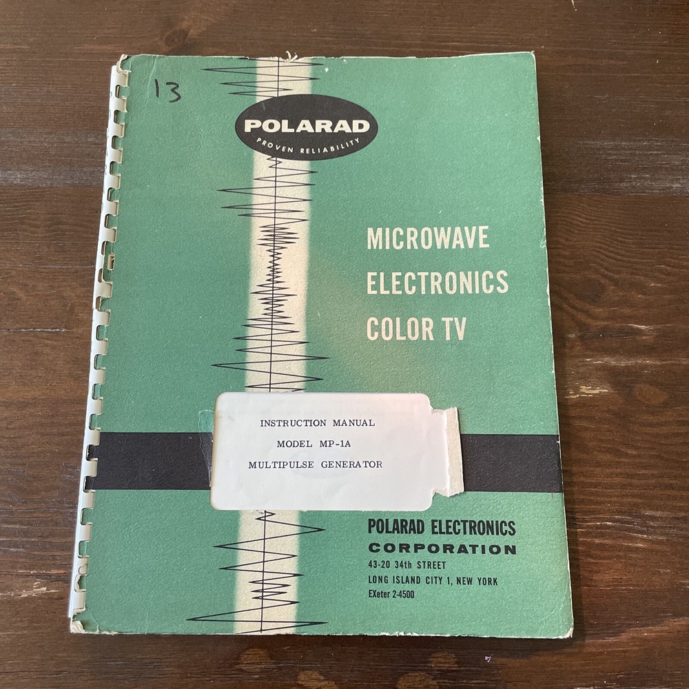 Polarad Model MP-1A Multipulse Generator Instruction Manual