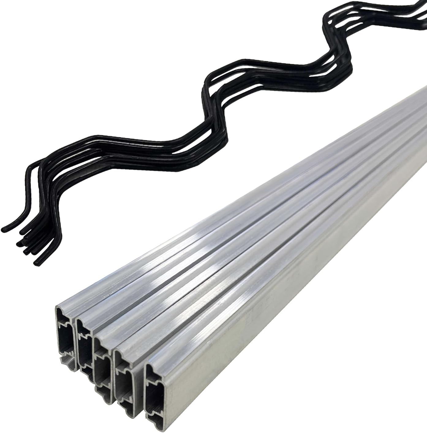 20 Set 6.6 FT Wiggle Wire Lock Channel Greenhouse Spring Channel Aluminum Alloy