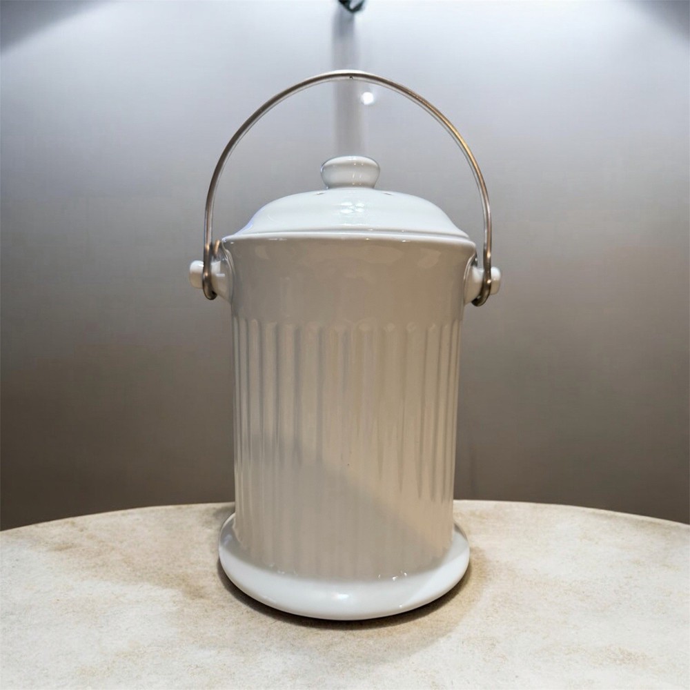 Norpro White 1 Gallon White Colored Ceramic Compost Keeper One Size