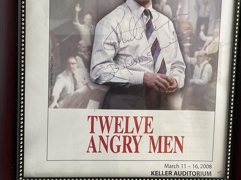 Framed Signed Broadway Across America 12 Angry Men Ad 2008 Good Condition