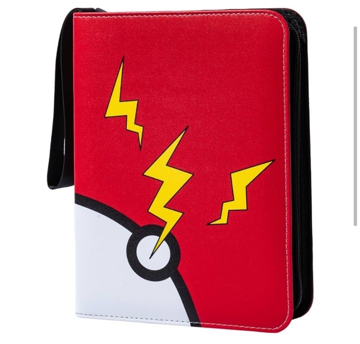 Pokémon Card Binder 4-Pockets, 400 Pockets Card Holder, 50 Removable Sleeves