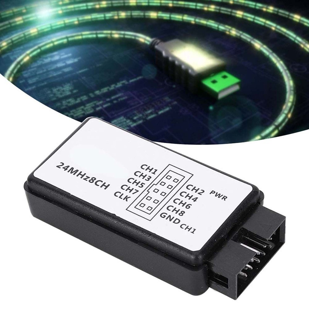 USB Logic Analyzer Device Set Mini Digital Pocket Size 8 Channel Input Memory