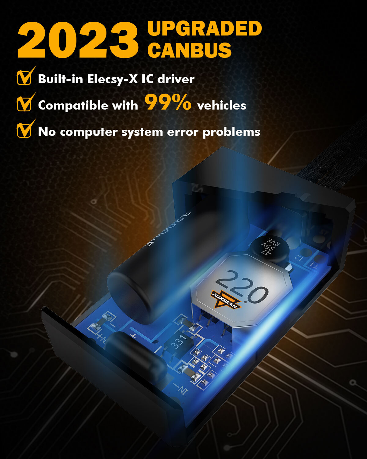 AUXBEAM H11 LED Headlight Bulbs Kit High or Low Beam Super White Bright+CANBUS