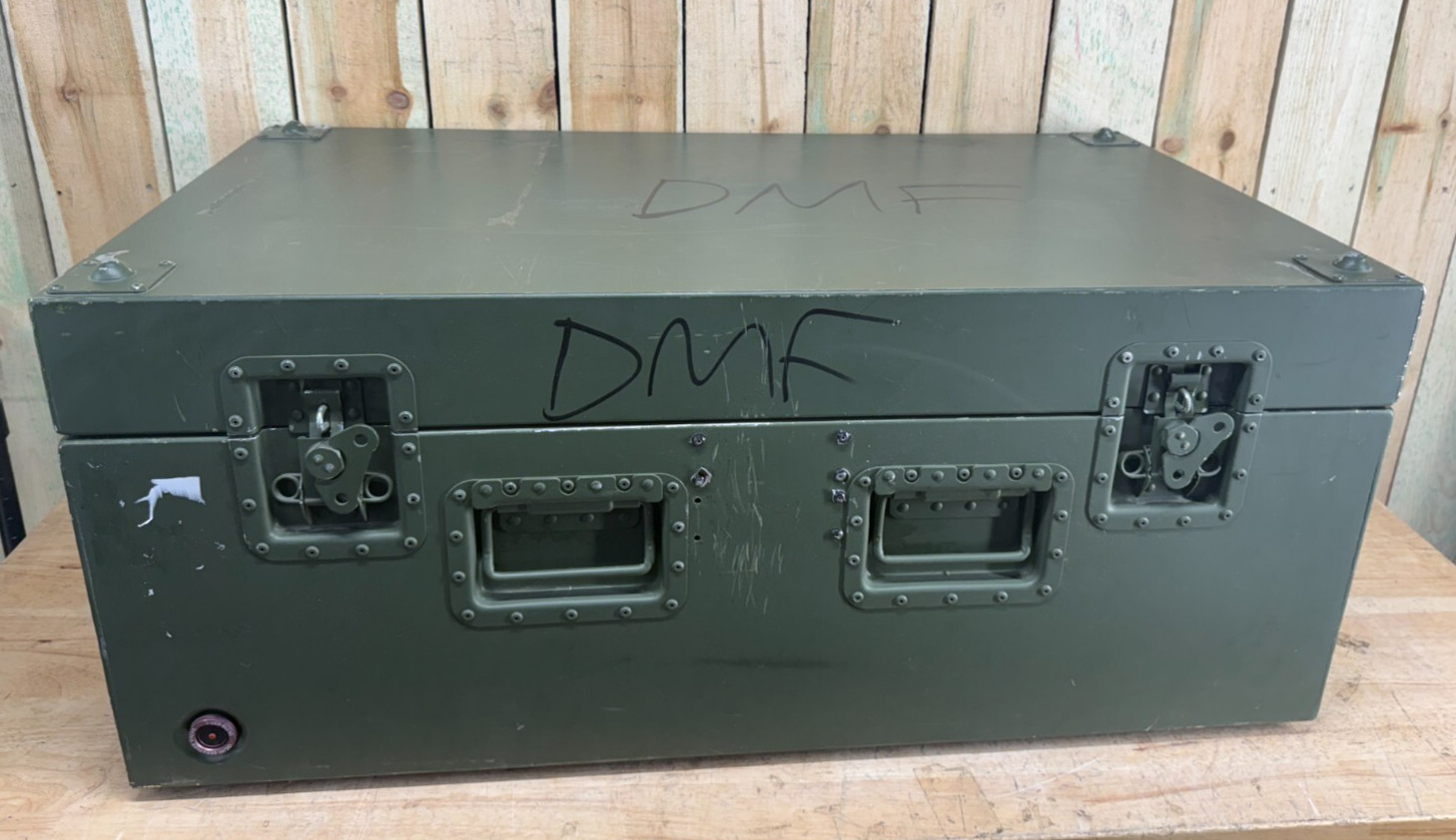 Military Surplus Metal Footlocker Case 39x22x16" Green Waterproof Storage