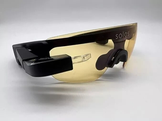 Solos Smart Glasses iPhone and Android Compatible wide screen display