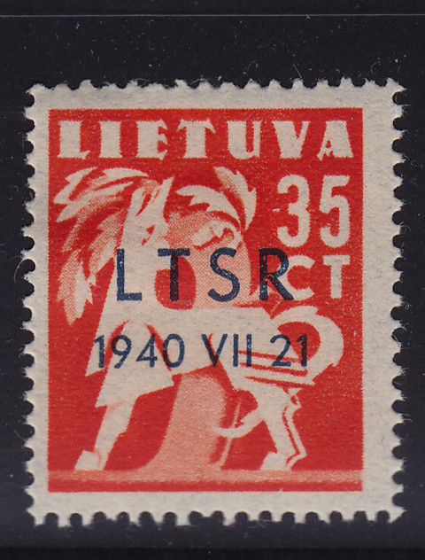 Lithuania 1940 Mint MLH #322 stamp with overprint
