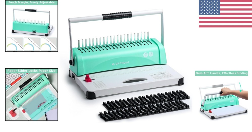 Budget-Friendly Comb Binding Machine with 100 Binding Spines - User-Friendly