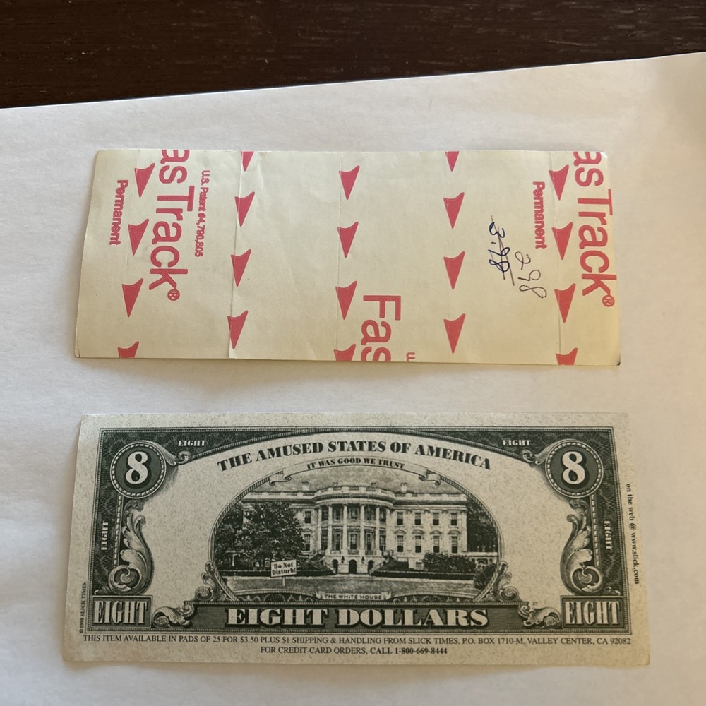 Bill And Monica Gag Fake US Currency.