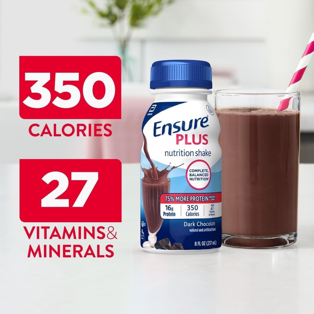 Ensure Plus DarkChocolate Nutrition Shake 8 fl oz - 24 Pack