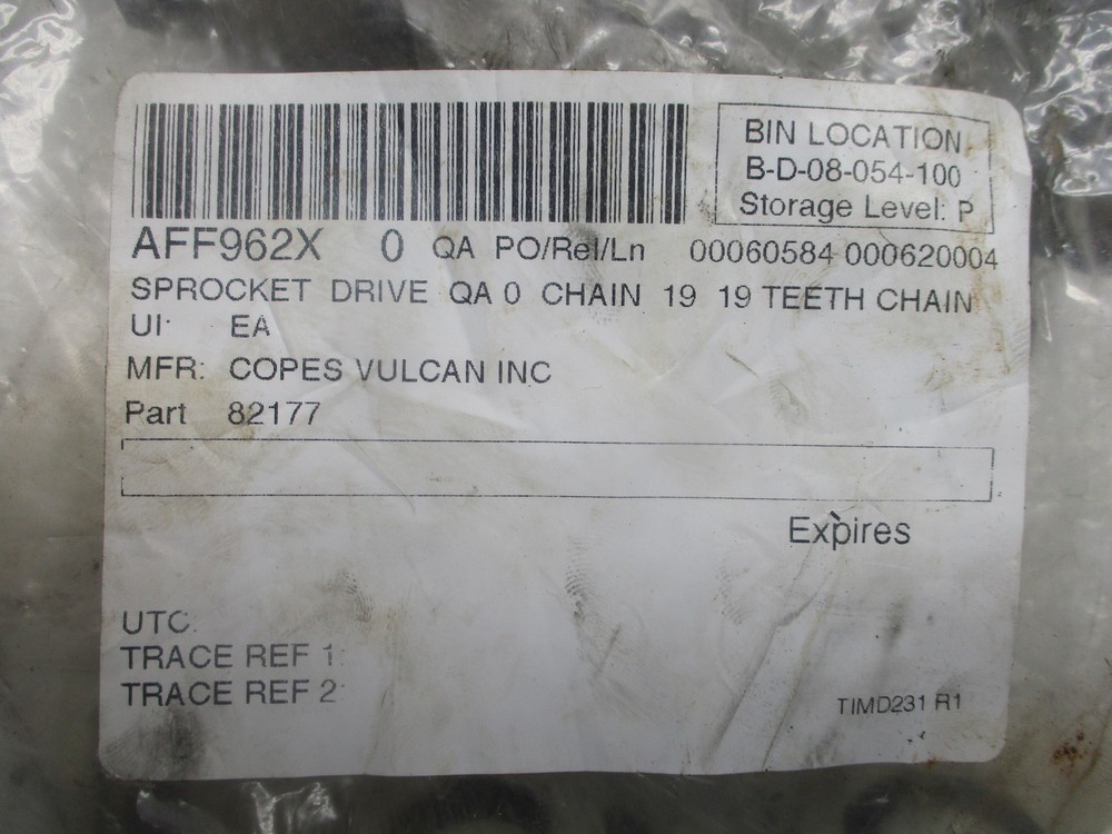 COPES VULCAN INC 082177 SPROCKET NSNP