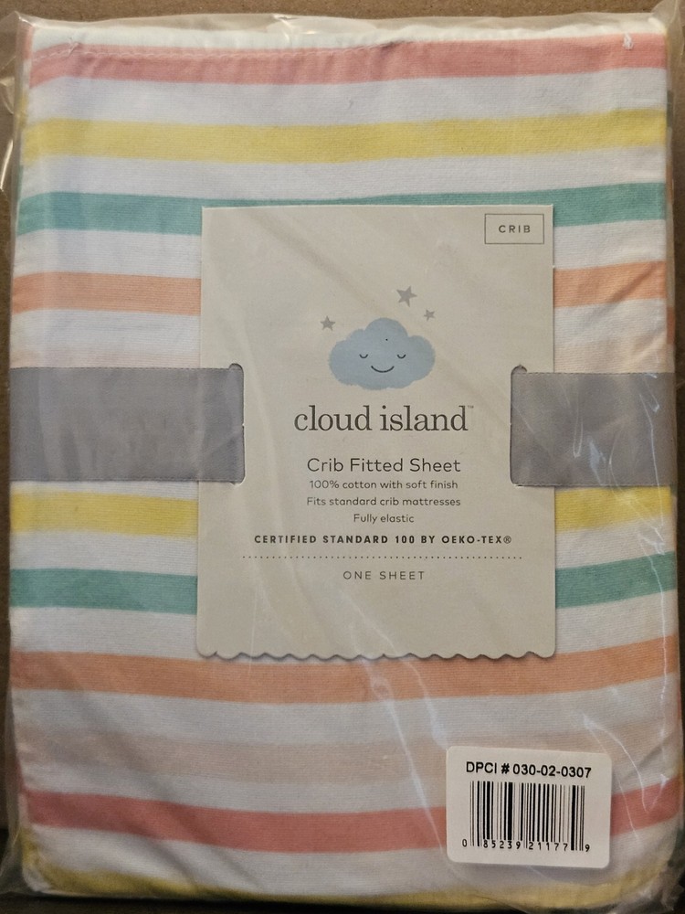 Cloud Island Fitted Crib Sheet- *NEW*