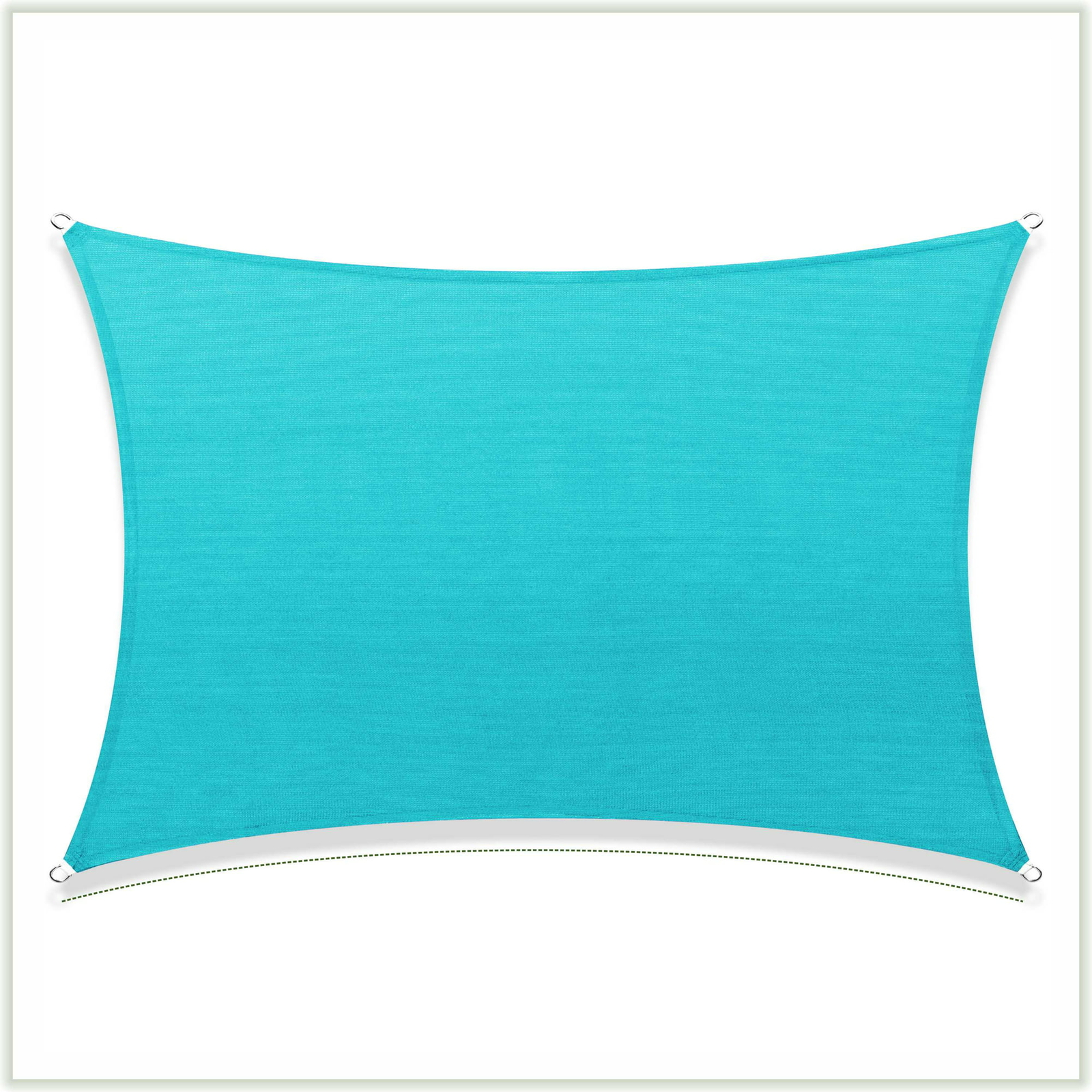 Colourtree Turquoise Custom Size Rectangle Sun Shade Sail Canopy Fabric Cover