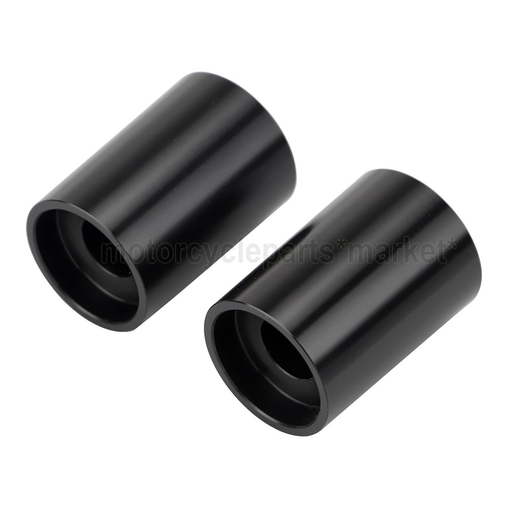 Motorcycle 1.75" Black Riser Extensions For Harley 1" Handlebars Softail Dyna
