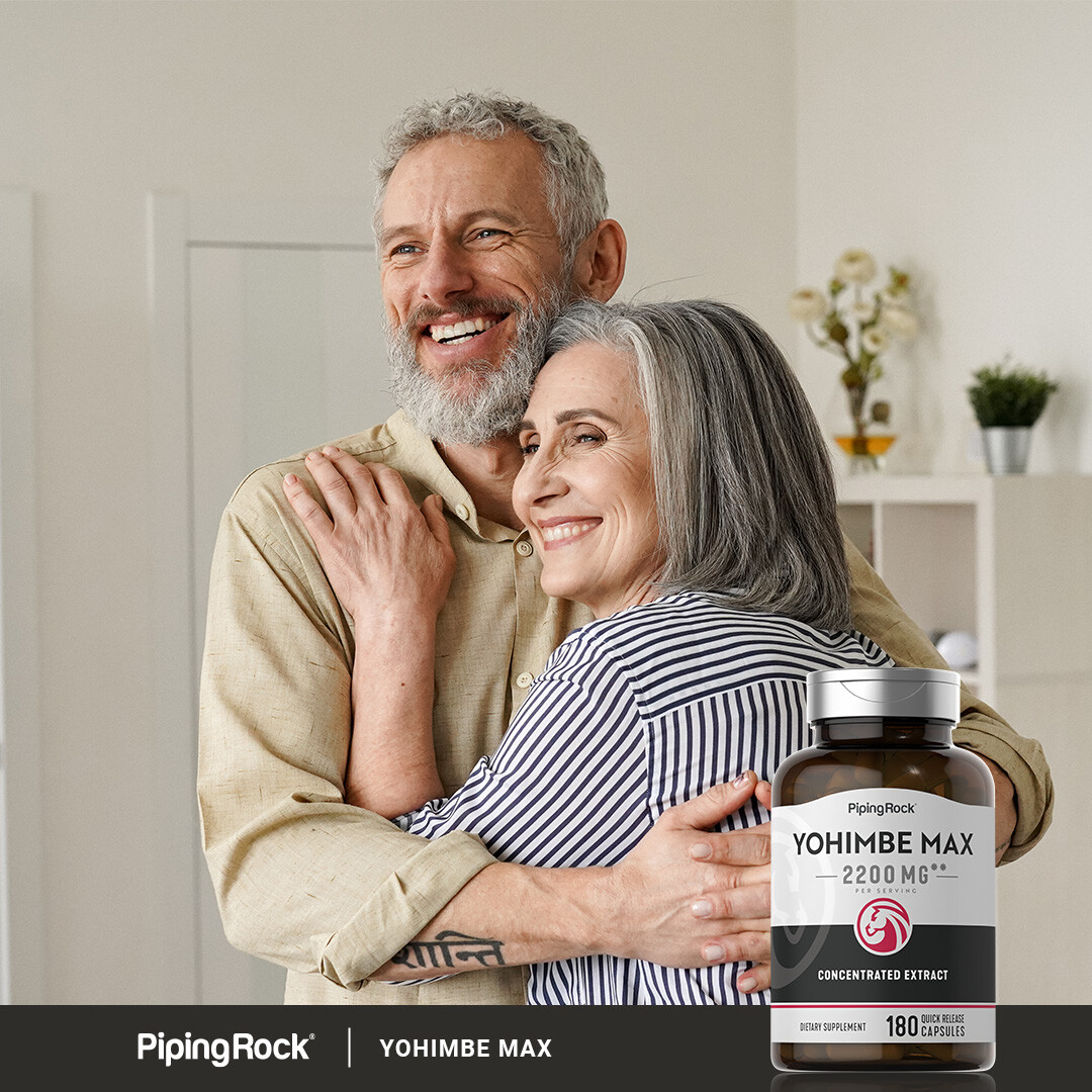 Yohimbe Extract for Men | 2200 mg | 180 Capsules | Non-GMO | By Piping Rock