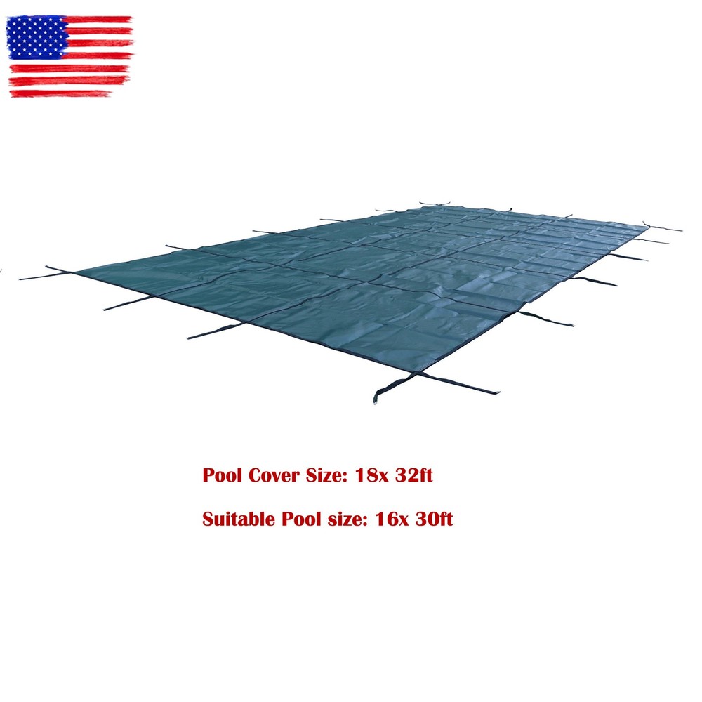 18x32FT Swimming Pool Safety Cover Rectangular for Underground & Inground Pool