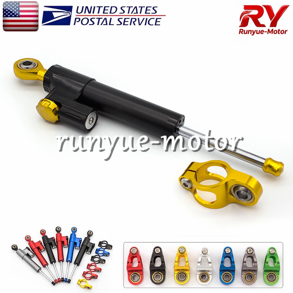 Adjustable Motor Steering Damper Stabilizer Linear Control Universal Aluminum