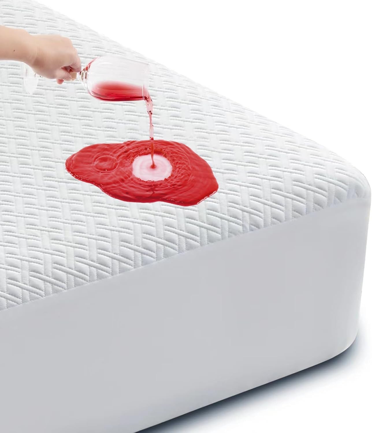 Bamboo Mattress Protector Deep Pocket Waterproof Breathable Mattress Bed Cover