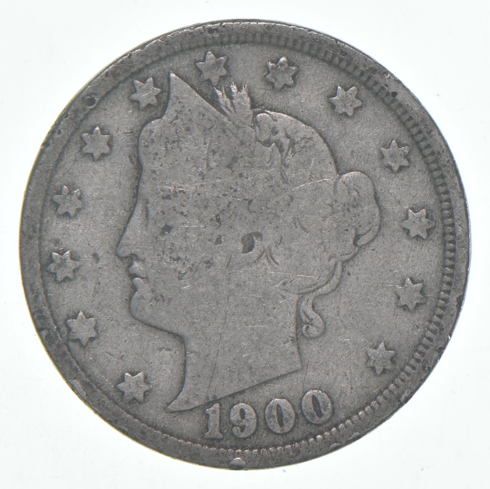 1900 Liberty V Nickel Average Circ