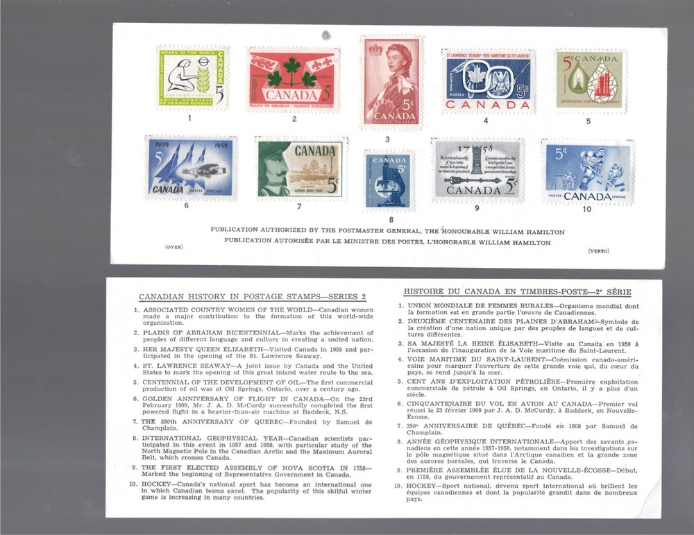 Canada 1960 Souvenir Article #2 Mint $20