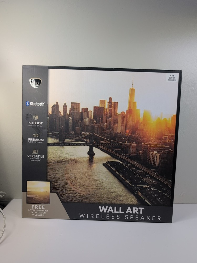 iHip Bluetooth Abstract WallArt Wireless Speakers Interchangeable Extra Design