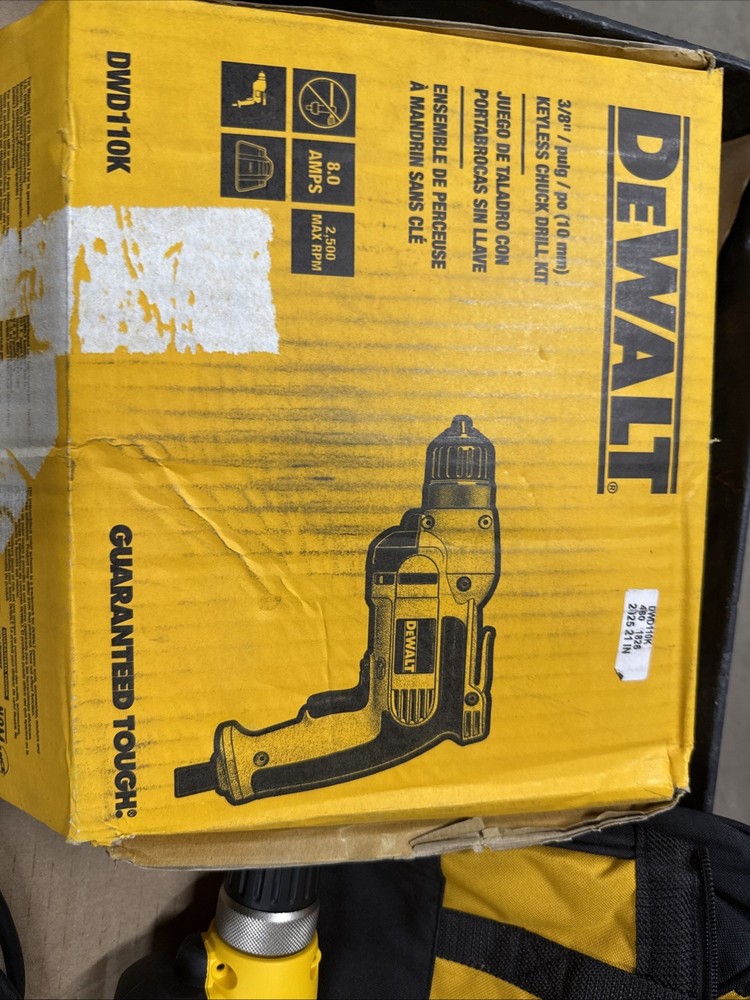 DEWALT DWD110K 3/8 inch Variable Speed Reversible Grip Drill Kit