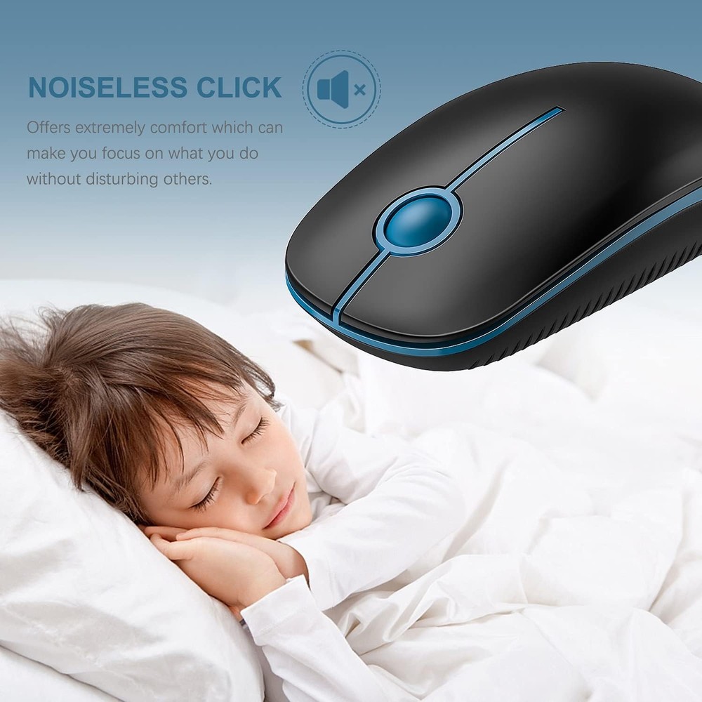 Slim wireless computer mouse.