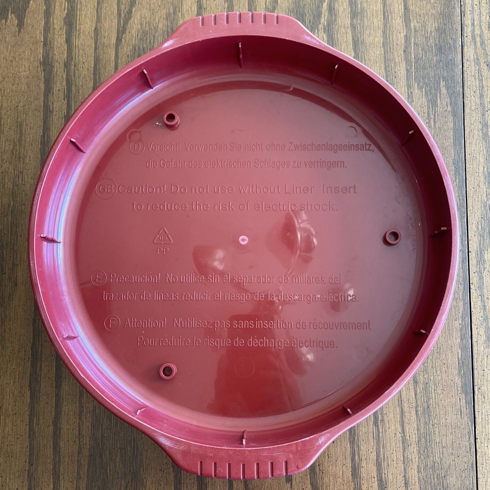 Nuwave Pro Plus Infrared Oven 20337 Replacement Bottom Red Base Part Pre-Loved