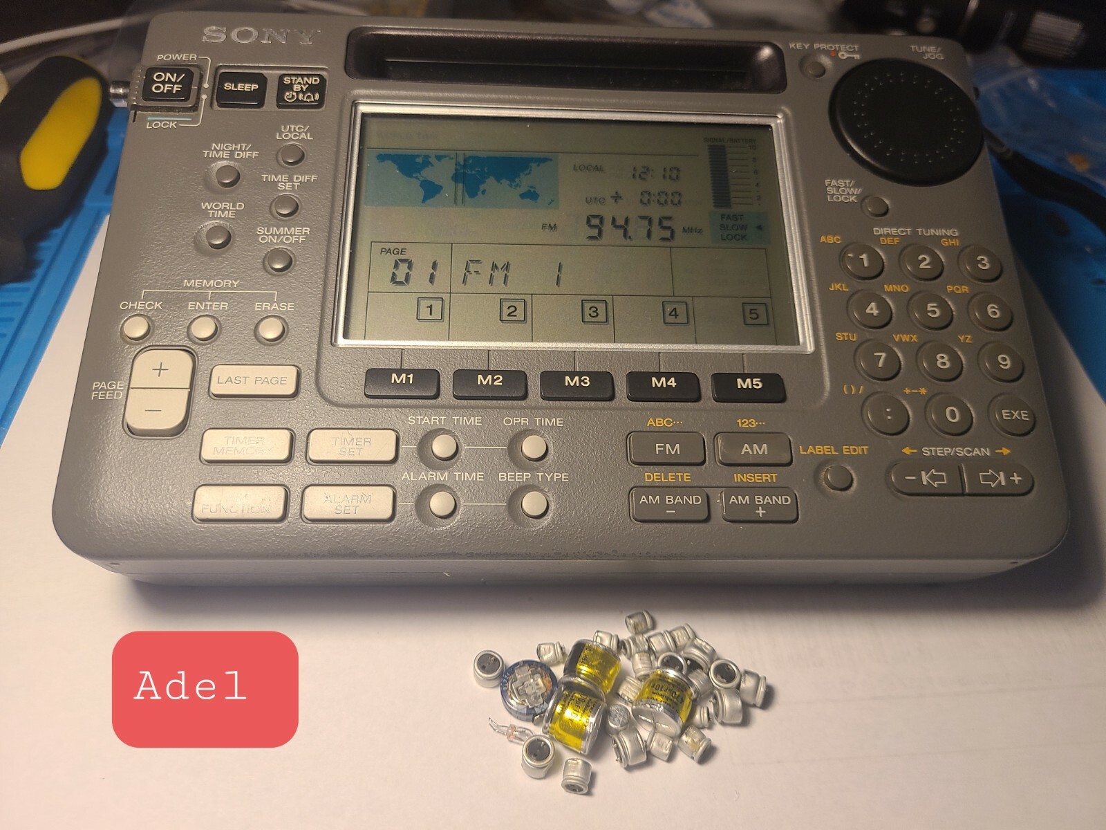 Sony icf-sw55 Radio Repair Kit Panasonic Japan & AVX Capacitors + Service Manual