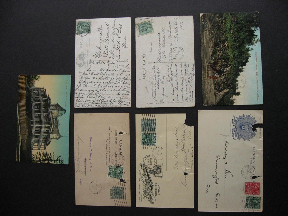 CANADA 7 postcards all have a split ring cancel! Well worth checking them out!