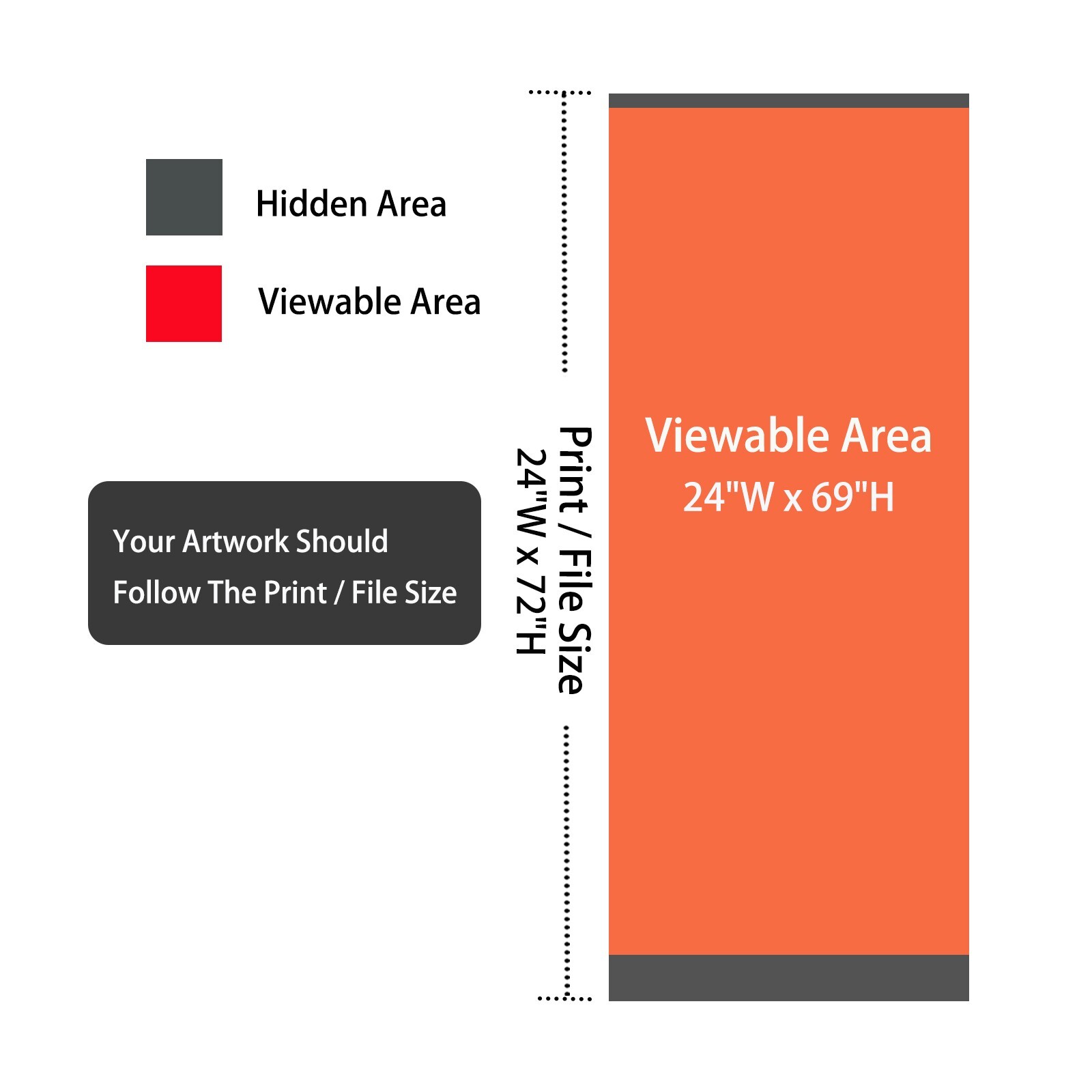 Standard Retractable Banner Stand 24"x72" Carrying padded Canvas Bag and Box